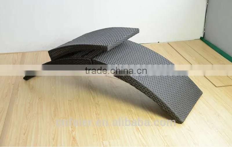 plastic with aluminium sun lounger for outdoor