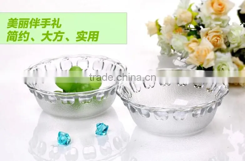 hot sale high-end low price glass salad bowl