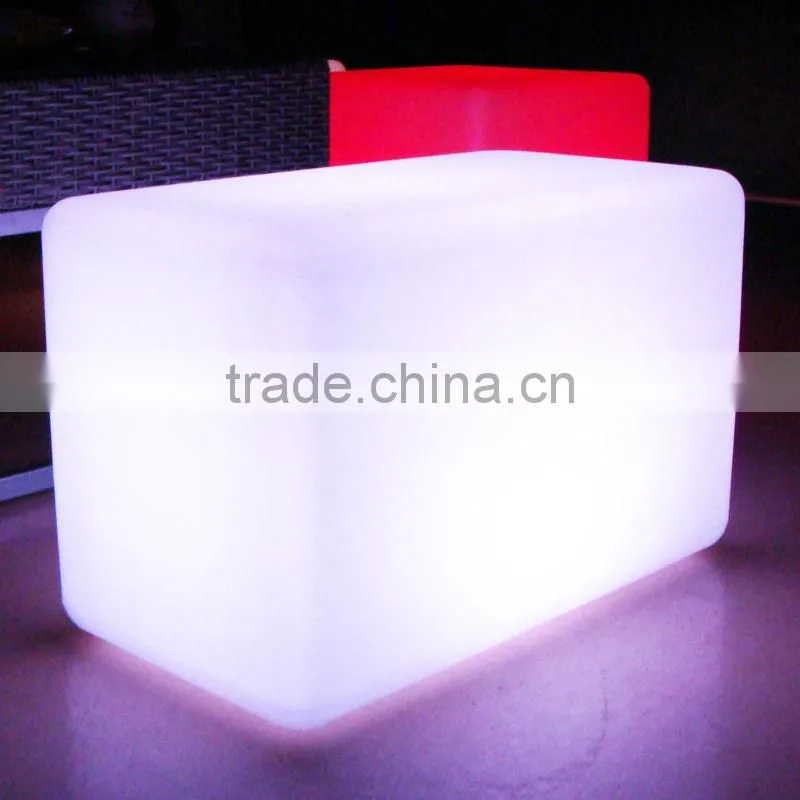 2016 Hot !outdoor color changing led plastic benches / popular bench