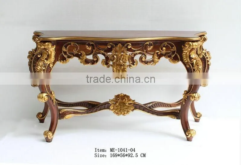 Luxury Living Room Furniture Console Table With Framed Mirror