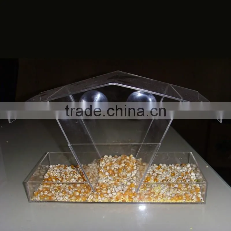 Custom clear acrylic bird feeder