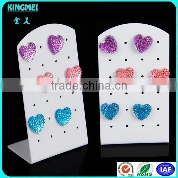Good quality promotional L shape acrylic earring display stand