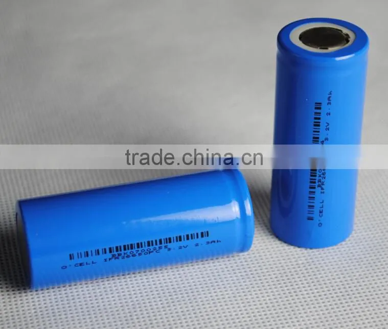 High discharge rate 3.2V 2300mAh 26650 LiFePO4 battery