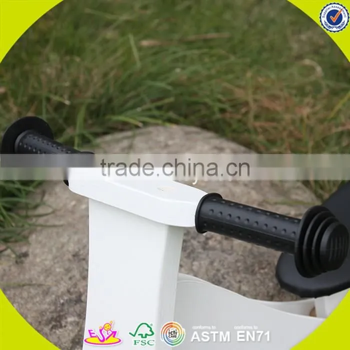 2017 New design wooden white balance bike children wooden white balance bike baby wooden white balance bike W16C154