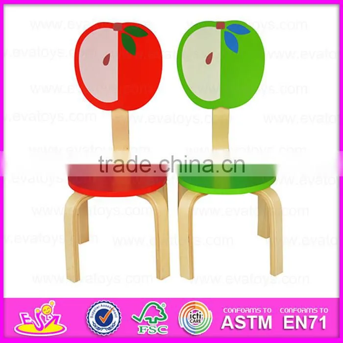 2015 Solid wood kids table and chairs for preschool,children wooden table and chair,Apple design wooden toy table chairs WO8G142