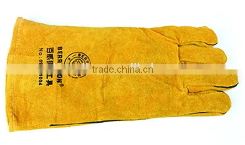 Long sleeves double layers welding gloves comfortable material