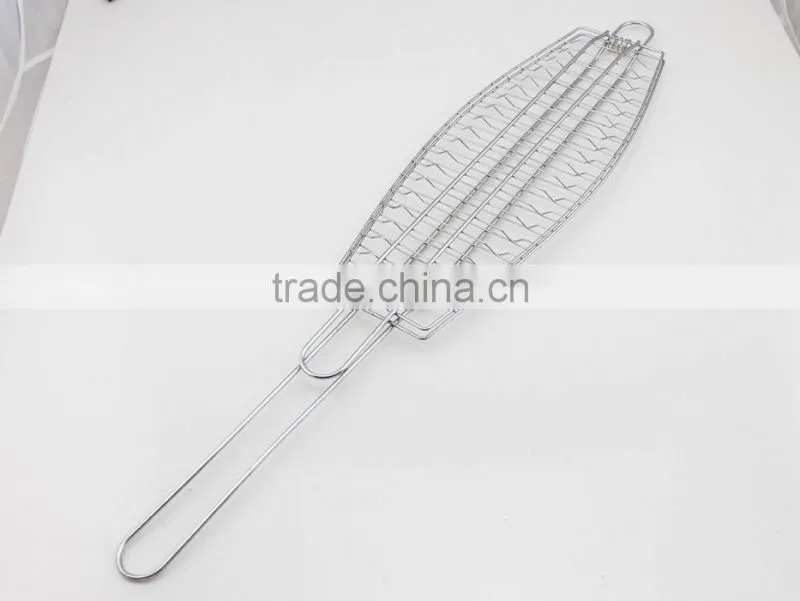 Metal Fish Shape Camping Barbecue Foldable Grill Net