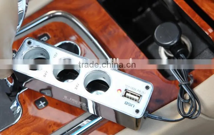 car charger In car usb triple socket for universal car