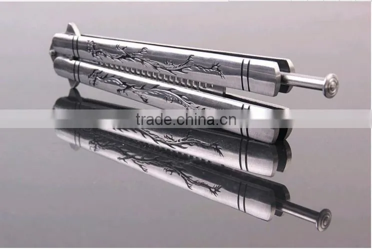 Wholesales Sliver Comb Multi function Stainless Steel Trainer Tool Butterfly Comb