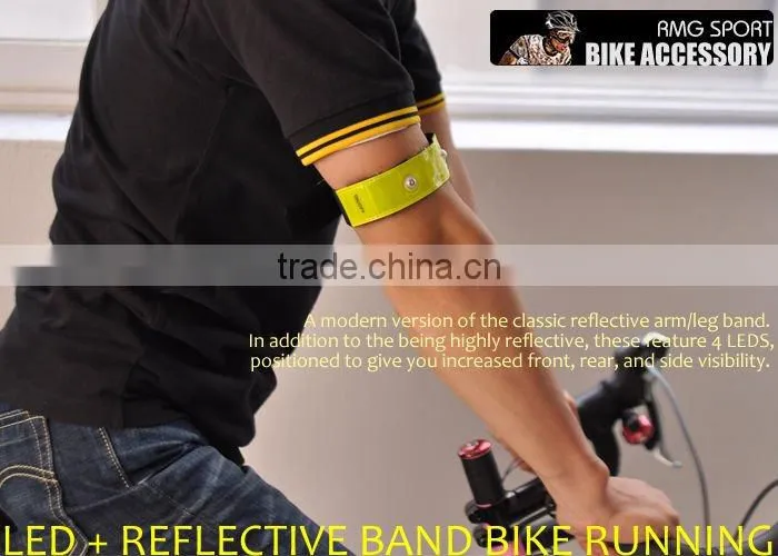Safety LED Light Reflective Jog Bicycle Leg Arm Band