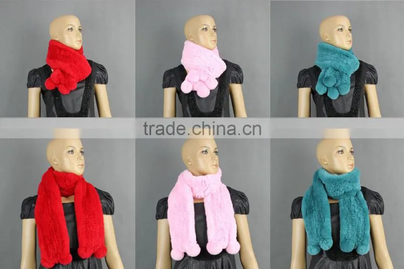 High Quality Knitted Rex-Rabbit Scarf