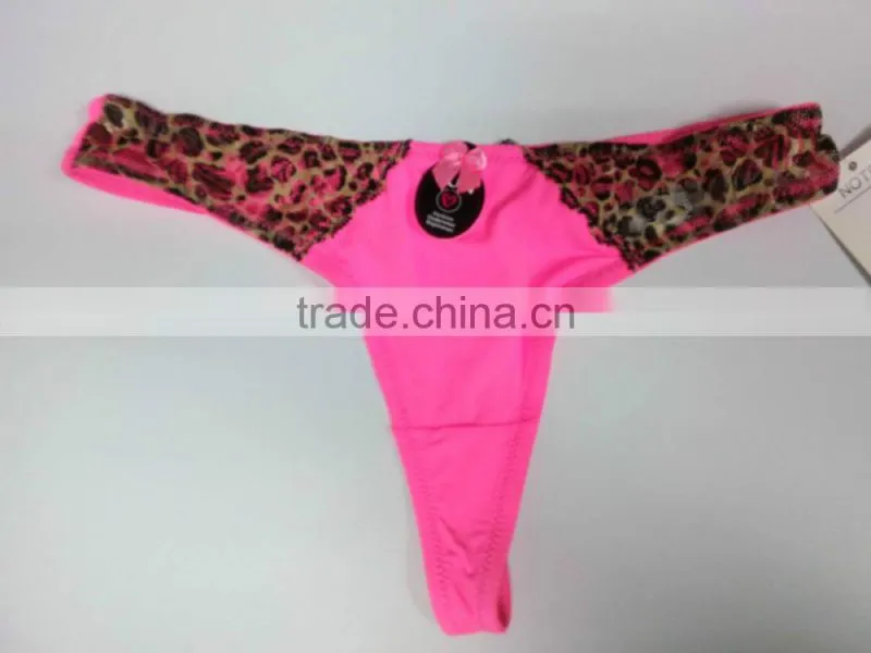 Woman sexy thong satin underwear bra and panty set