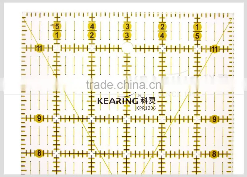 Kearing Easy Cutting Acrylic Patchwork Quilting Rulers 12 '' * 6 '' for Fashion Design#KPR1206