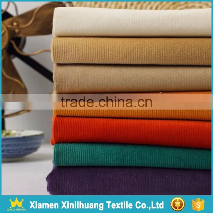 High Quality 21 Wale 100% Cotton Spandex Corduroy Fabric for Pants