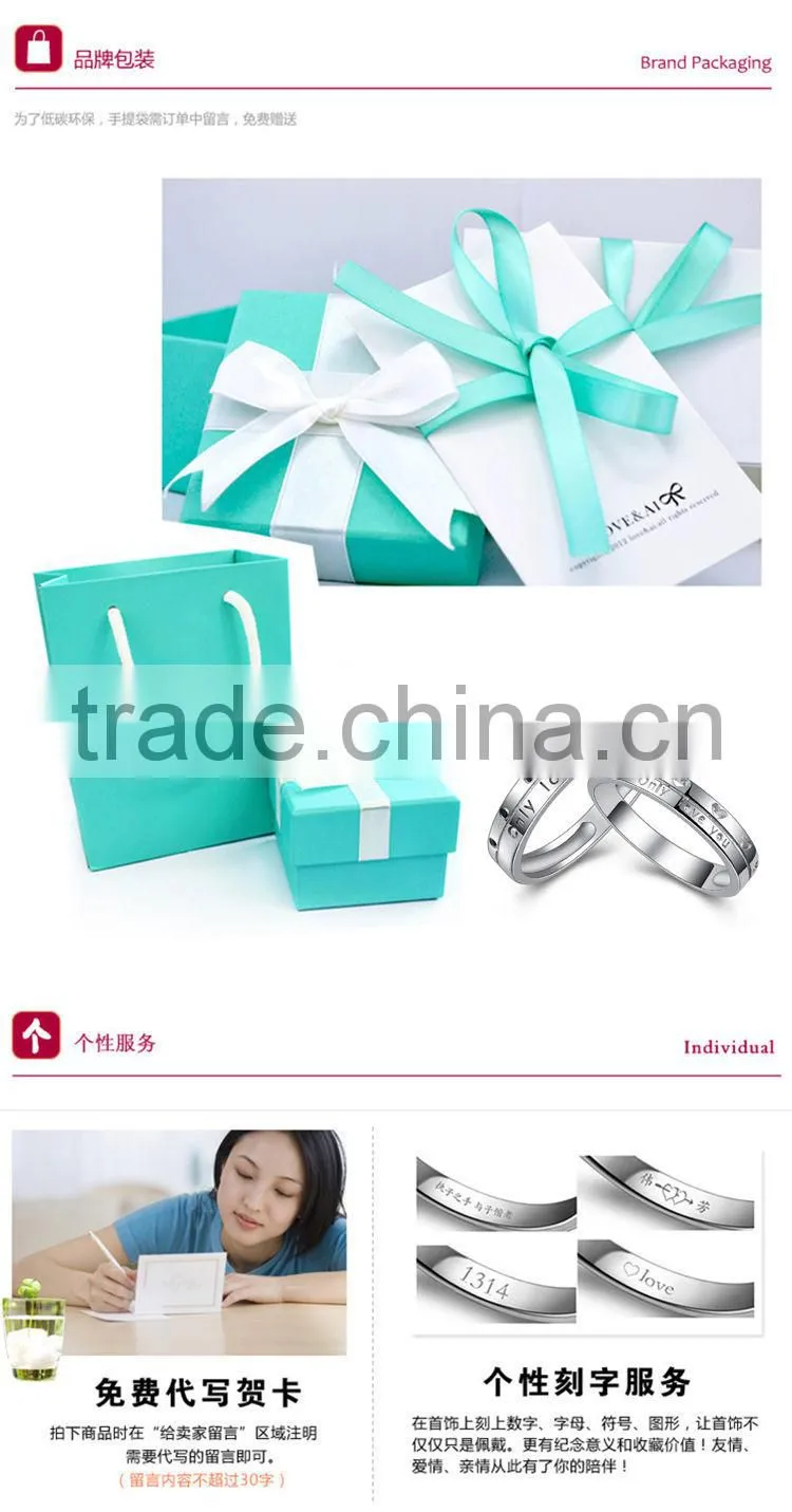Gift handmade 925 silver couple ring