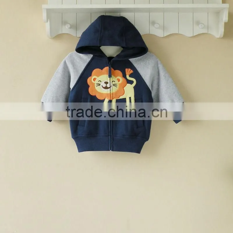 2013 baby clothing 100% cotton hooded jacket new arrival