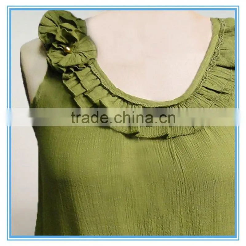 ladies neck trim sleeveless top patterns