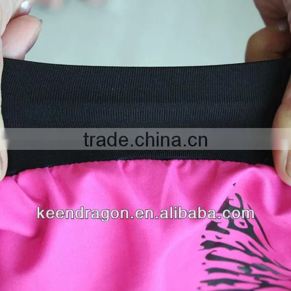 Lady's fashion short 100% polyester custom printed mma shorts for women