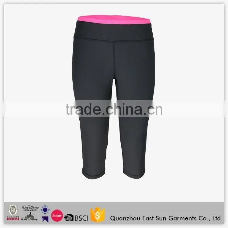 2017 Factory Price Cheap Fancy Sportswear Custom Design Sports Wear Dry Fit Workout Capri Yoga Pants For Women