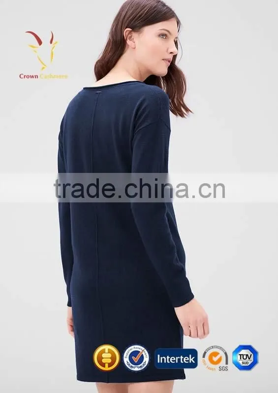 Latest Winter Wool 100 Cashmere Sweater Dress Women