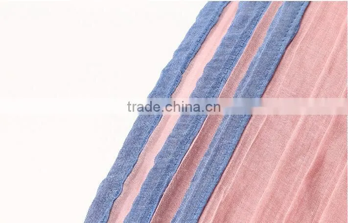 2017 New women hijab fashion large size cotton scarf spring summer pure color scarves shawl