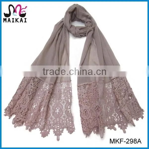 Wholesale new design fashion lady lace scarf 2017
