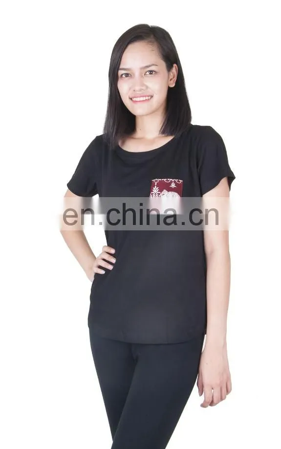 Women's T-shirt Short and Long Sleeve With Pocket Crew Neck Comfort All Sizes