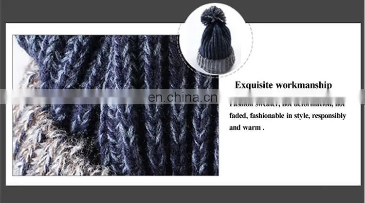 Plain green rib knit merino wool pom beanie