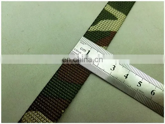 Customized 3/4'' camouflage ribbon military ribbon polyester webbing