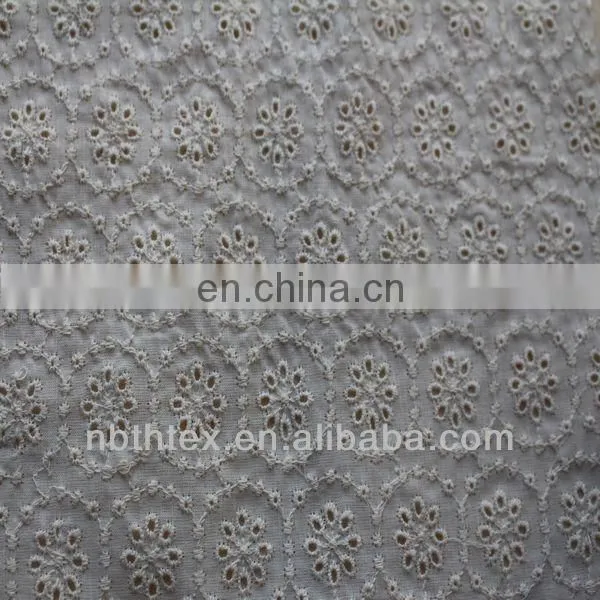 100% cotton embroidery fabric stock lot