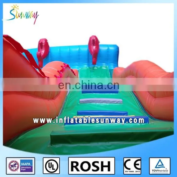 SUNWAY best price used water park rainbow racing slide giant water slide for sale