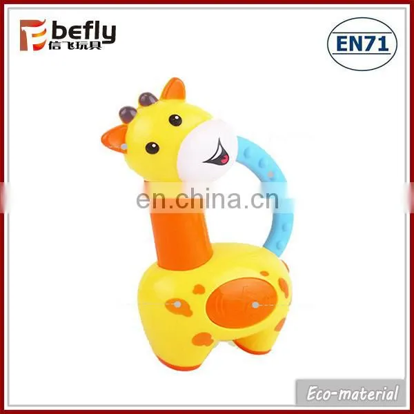 Red cartoon plastic fish toy wrist rattle for baby