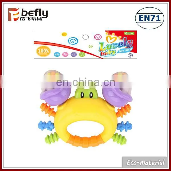 Red cartoon plastic fish toy wrist rattle for baby