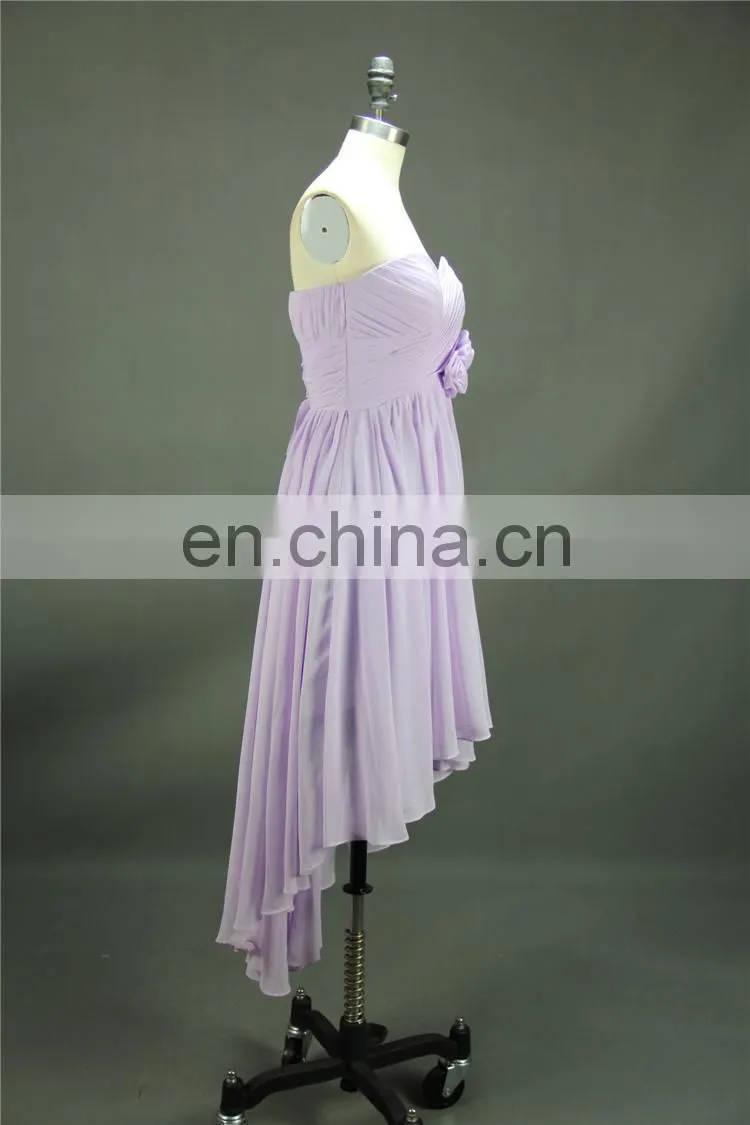 Handmade Flower Cheap Bridesmaid Dresses Wholesale Short Chiffon Gilrs Beach Bridesmaid Dress