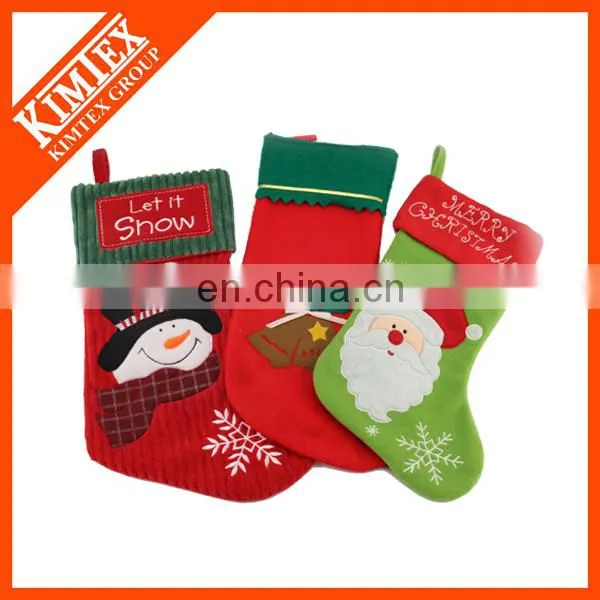 2015 good quality wholesale black unique santa christmas stockings