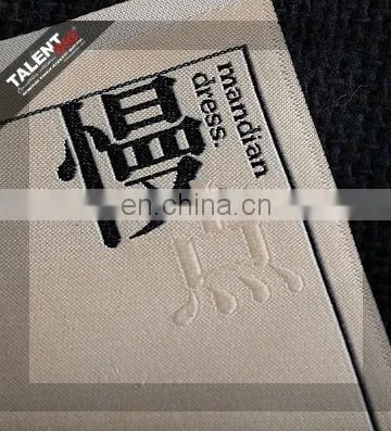custom brand logo high density woven label for garment