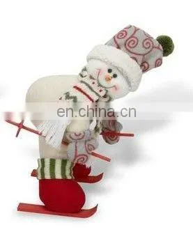handmade skating christmas snowman