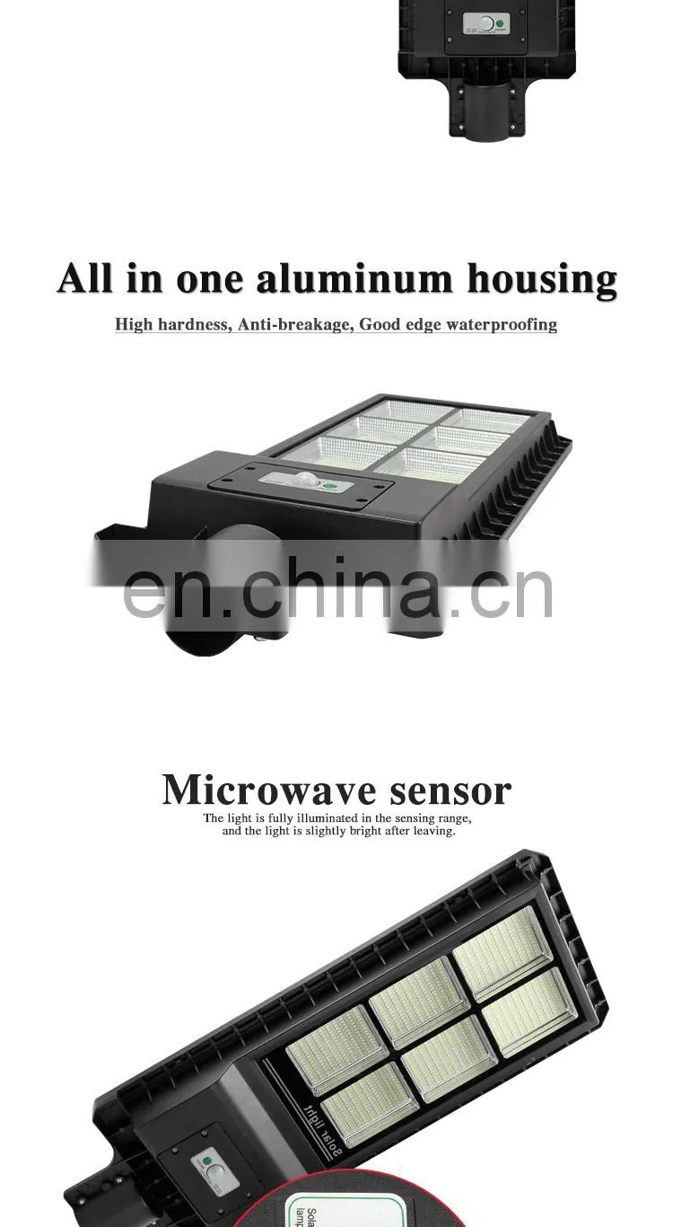 solar lamp all-in-one high lumen 60 100 150 200 watts ip66 alunimun solar led street light