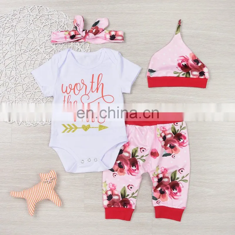 autumn europe low MOQ rompers suit baby clothing sets