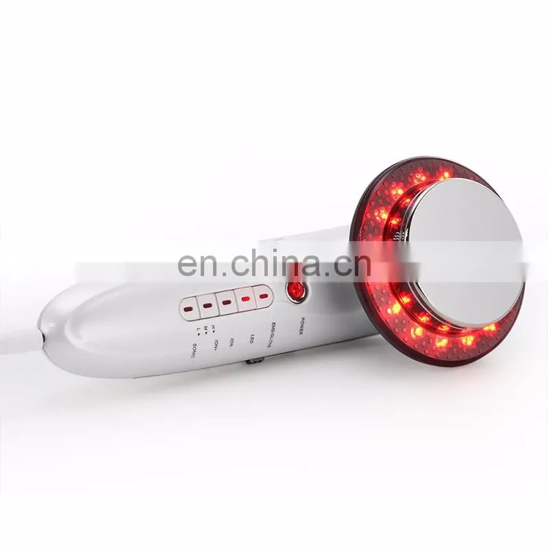 Portable 6 In 1 EMS Ultrasonic Cavitation LED Galvanic Ion Facial Body Beauty Machine Tens Acupuncture Therapy