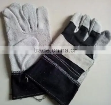 cow boy cow split leather glove, working/ safety glove
