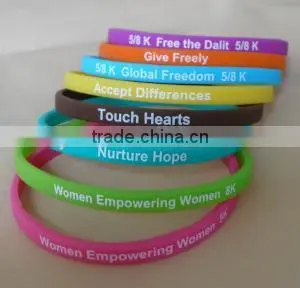 THIN SILICONE WRISTBANDS