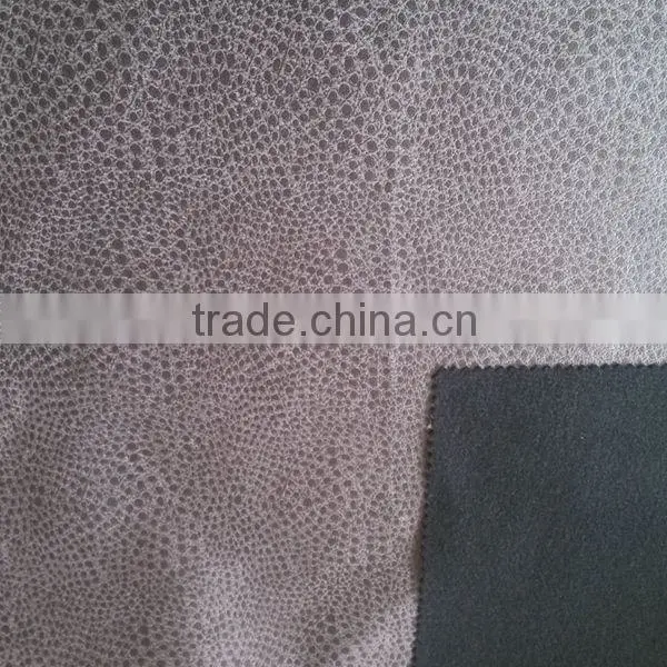 Bronzed Suede Fabric Bonded With Fiber Velvet Fabric For Sofa