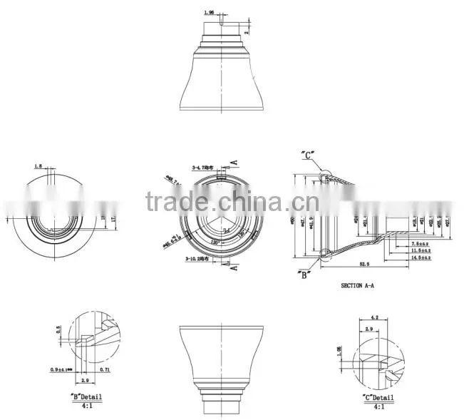 5W E27 A50 LED Heatsink