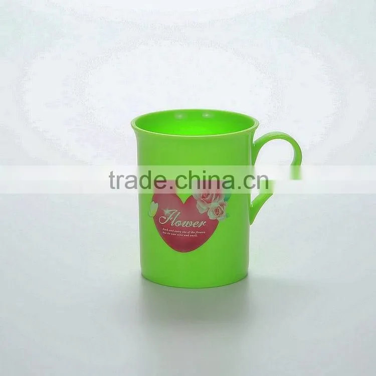 Reusable Cartoon Plastic Cups --Green