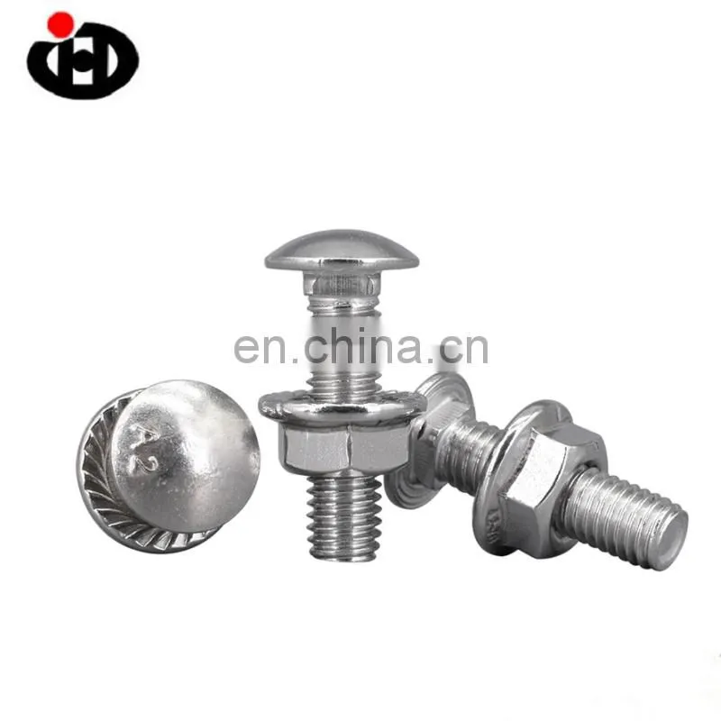 Hot Sale JINGHONG Square Hole Carriage Bolt with Nut washer
