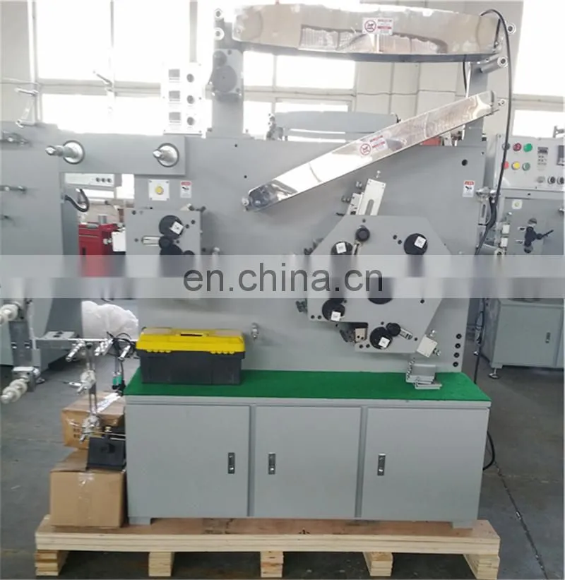 UGS42S double side coated nylon taffeta label flexo printer, barcode woven satin ribbon flexographic printing machine