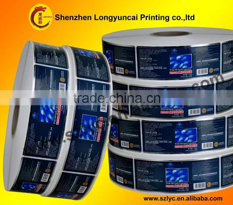 customized waterproof self adhesive sticker labels
