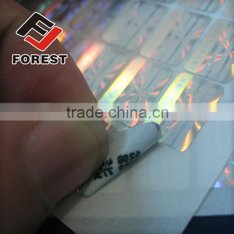 Supplied hot stamping hologram, hot stamping foil label, scratch hologram sticker