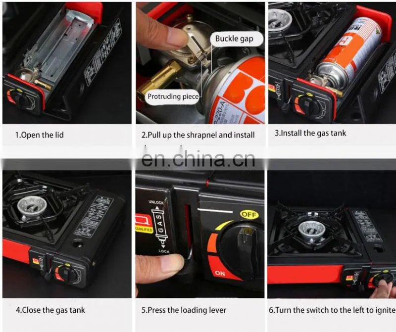 Hot selling aluminum portable camping gas stove with pan